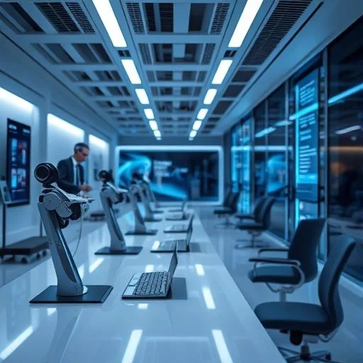 A dynamic, abstract visualization of a global neural network, represented by glowing interconnected lines and nodes forming a graceful, interwoven pattern.